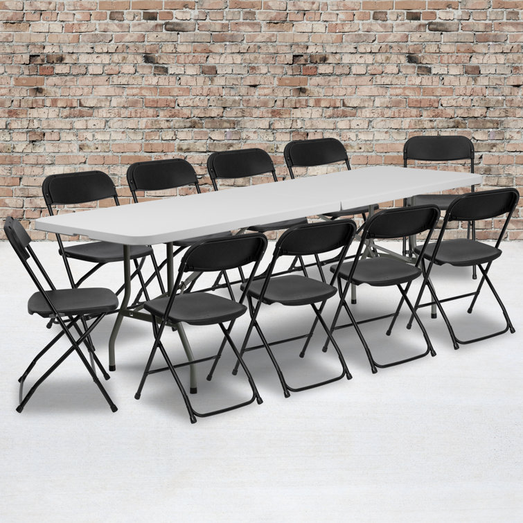 Plastic folding best sale table and chairs